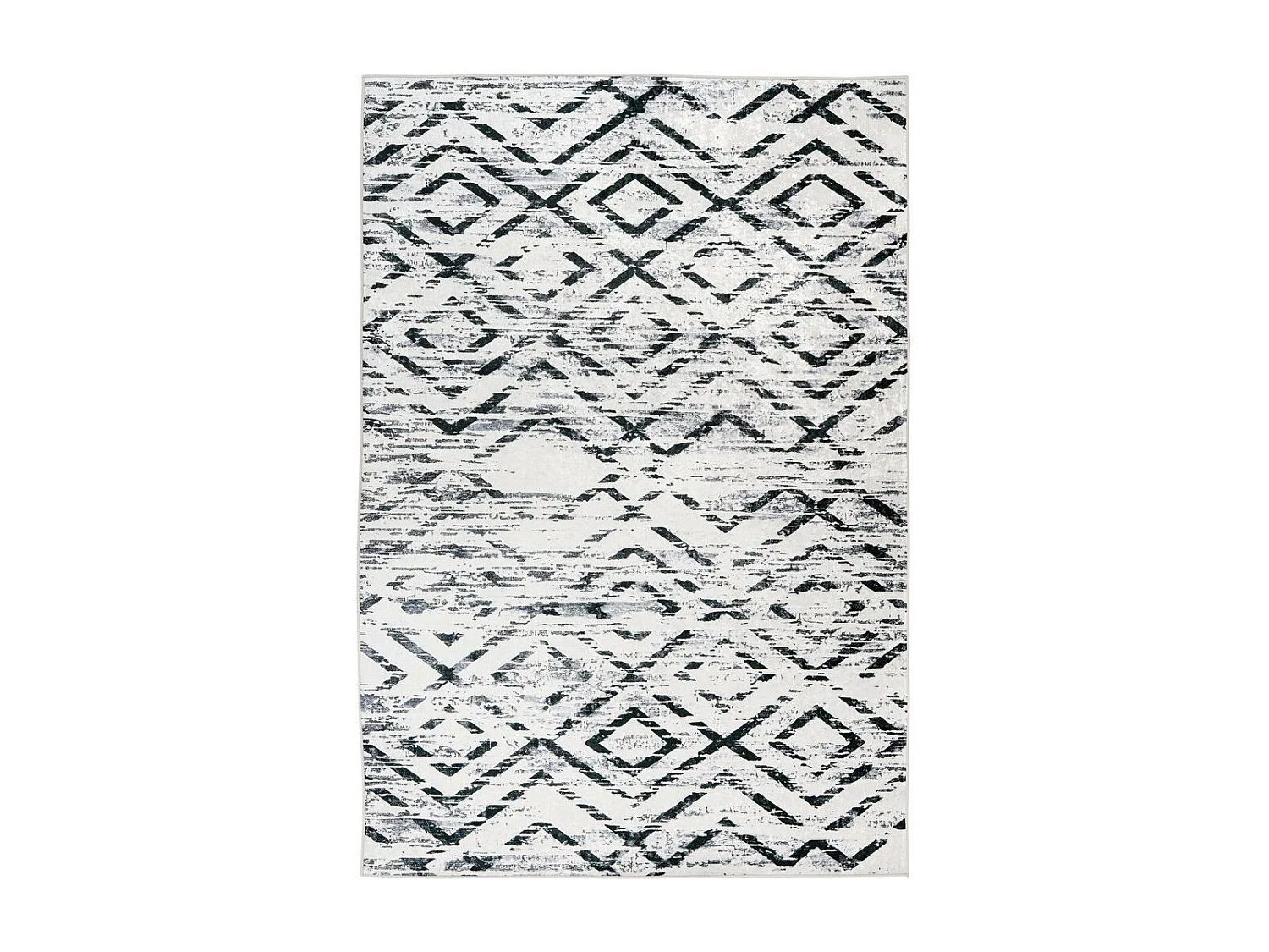 Tapis à Motifs à Poils Courts "Sally" Noir & Blanc 200 x 290 cm