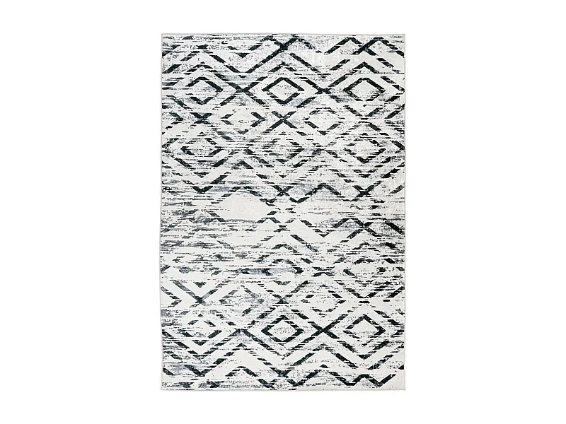 Tapis à Motifs à Poils Courts "Sally" Noir & Blanc 200 x 290 cm