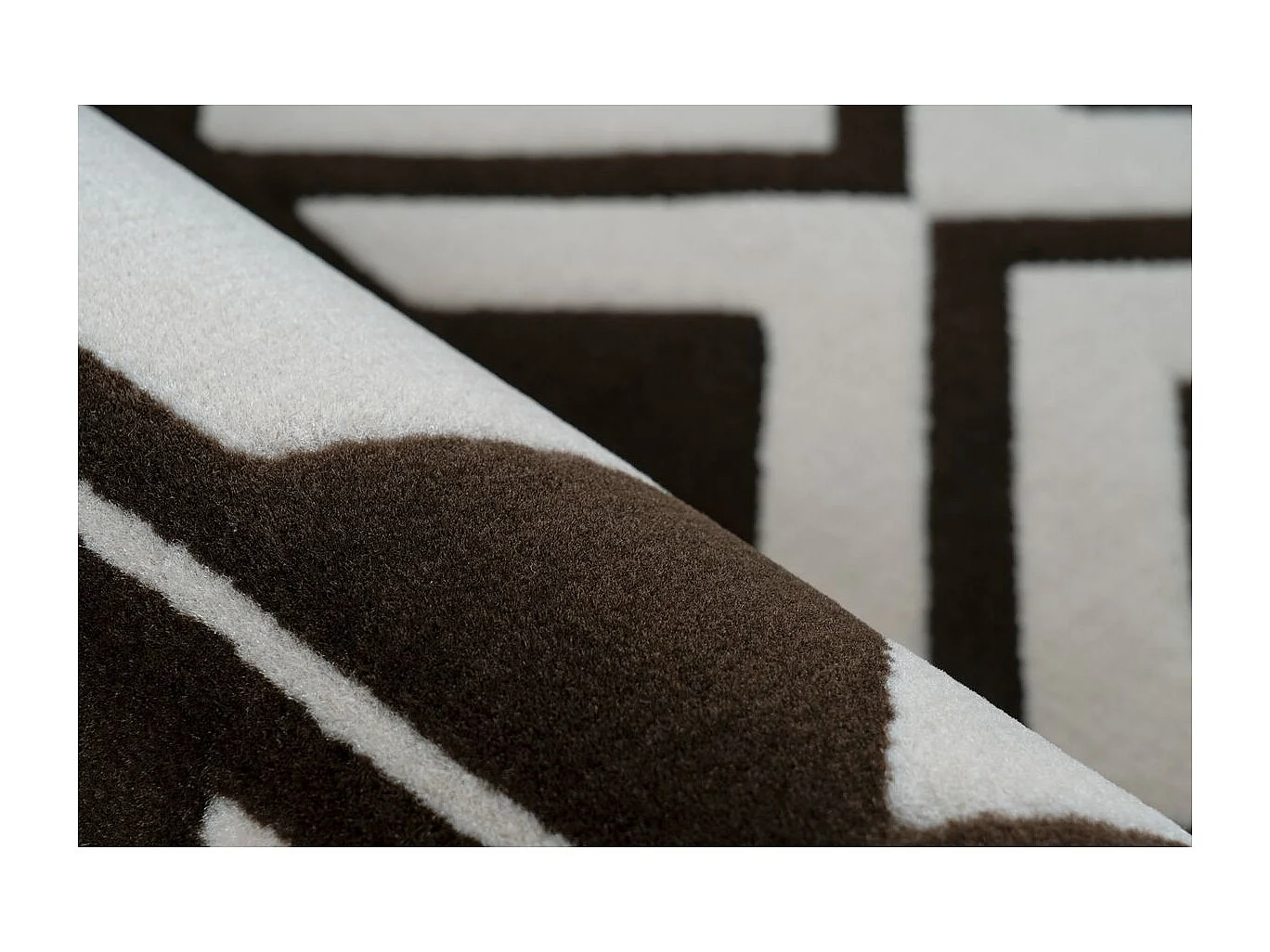 Tapis Ethnique à Poils Courts "Esperanto VII" Marron 80 x 150 cm