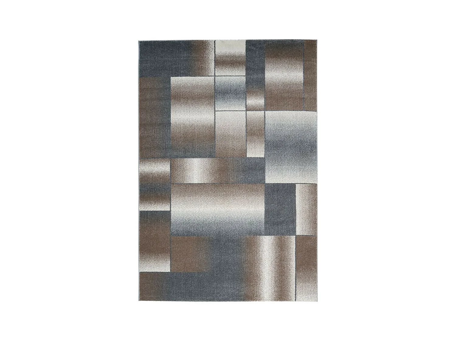 Tapis Tissé à Poils Courts "Broadway III" Marron & Gris 120 x 170 cm