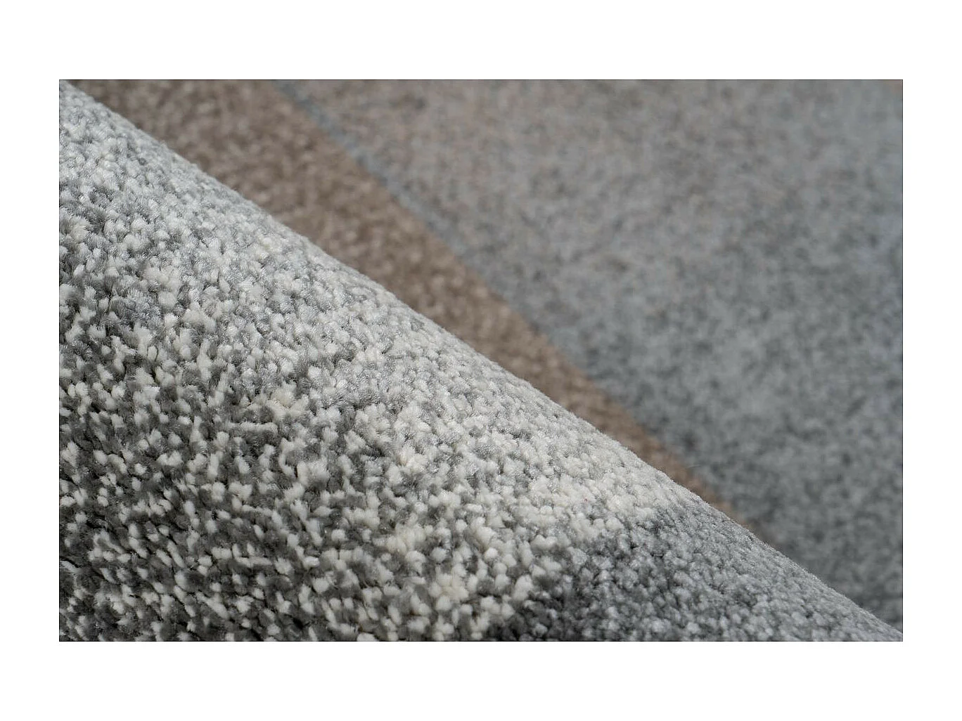 Tapis Tissé à Poils Courts "Broadway III" Marron & Gris 120 x 170 cm