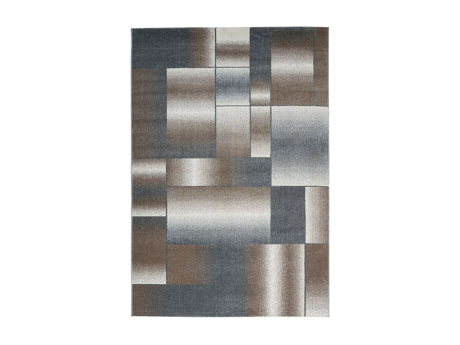 Tapis Tissé à Poils Courts "Broadway III" Marron & Gris 120 x 170 cm