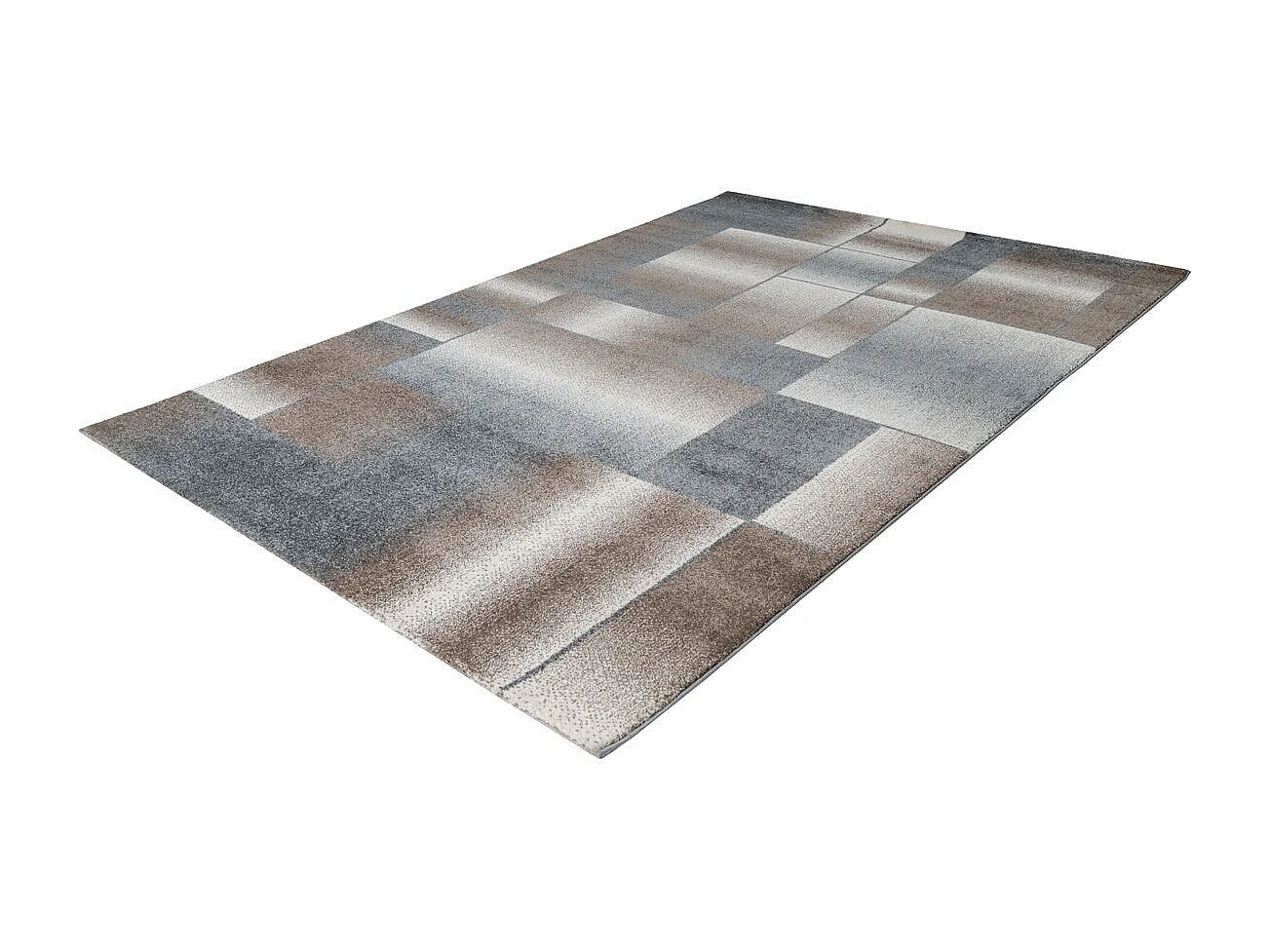 Tapis Tissé à Poils Courts "Broadway III" Marron & Gris 120 x 170 cm