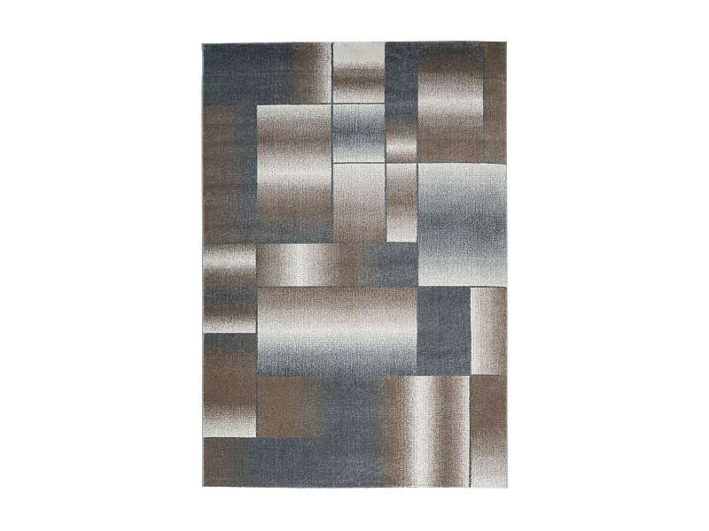 Tapis Tissé à Poils Courts "Broadway III" Marron & Gris 120 x 170 cm