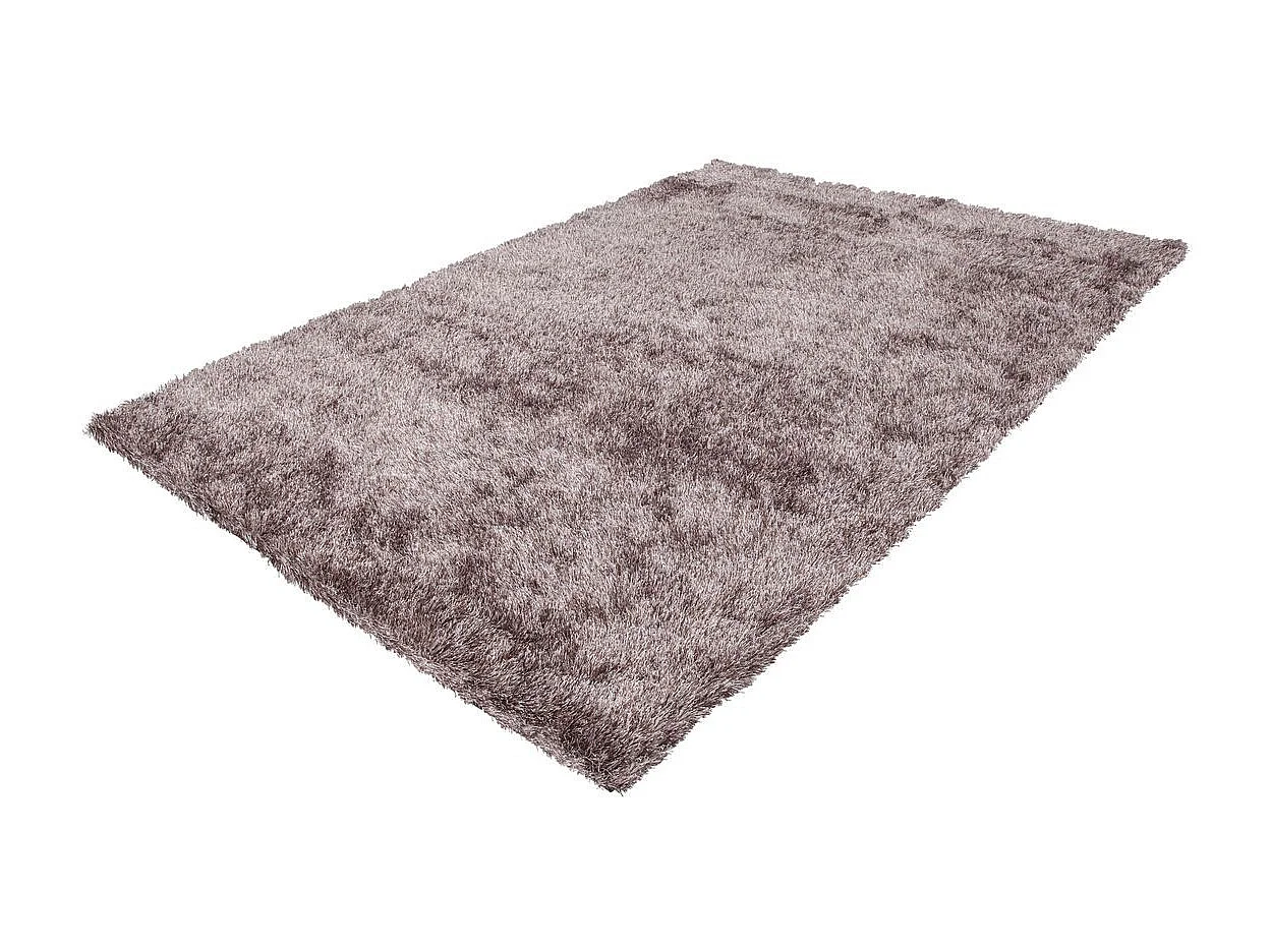 Tapis Shaggy Fait Main "Diamond" Taupe 160 x 230 cm