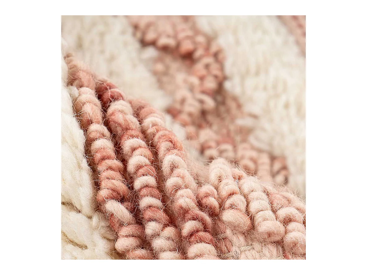 Tapis Bohème Fait à la Main "Bohist II" Rose & Crème 200 x 290 cm