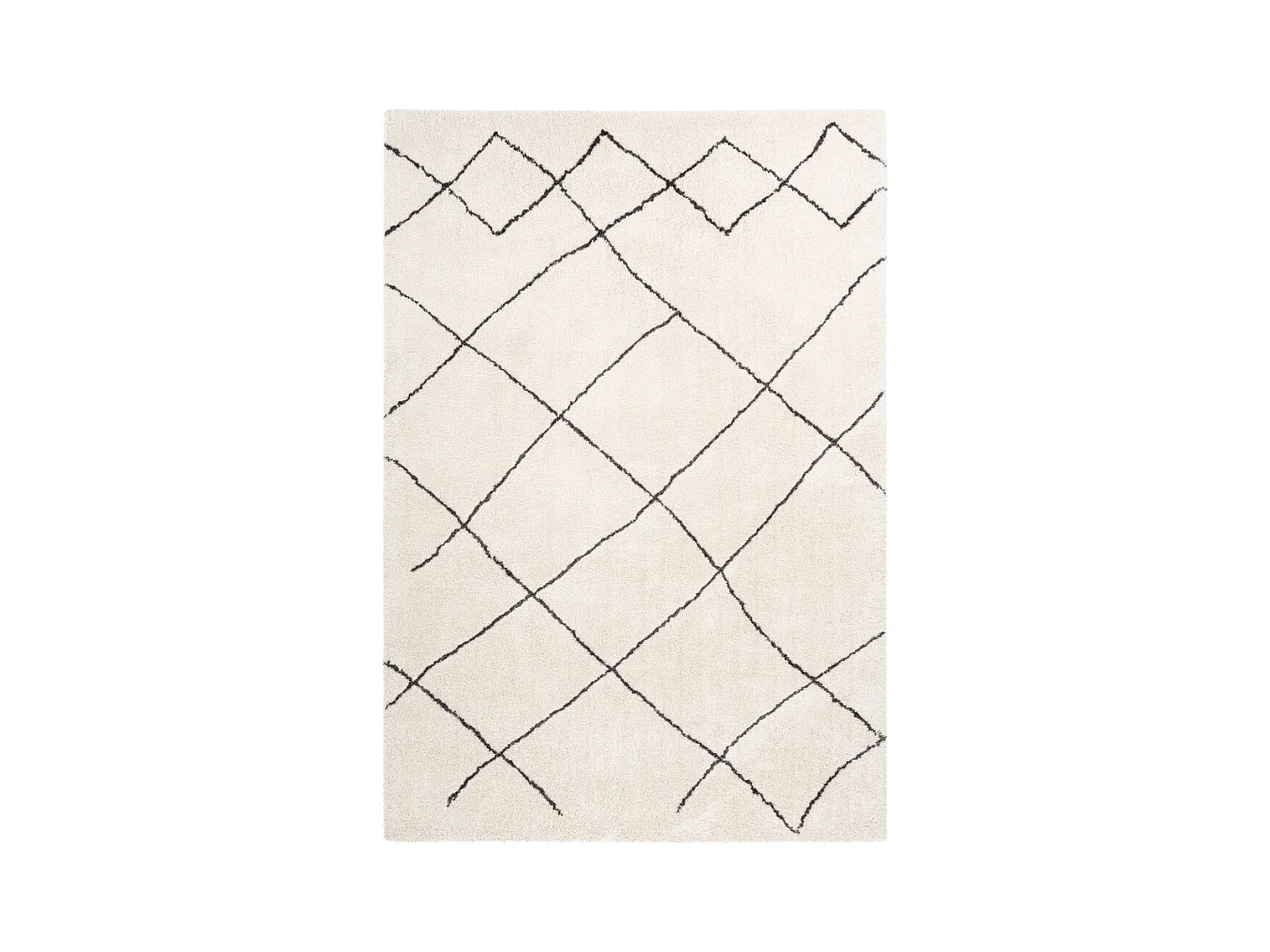 Tapis Géométrique "Orlando" Ivoire 80 x 150 cm