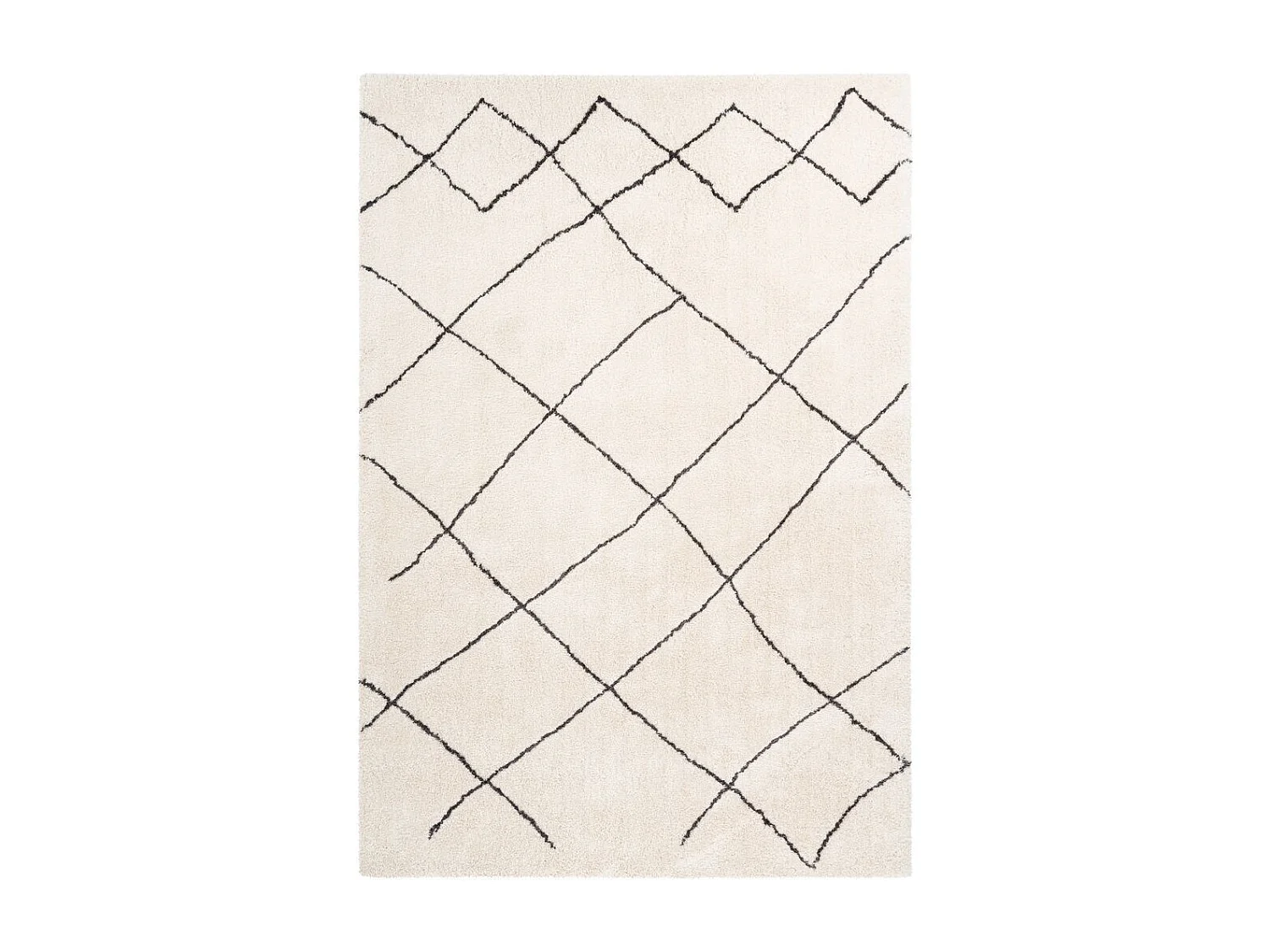 Tapis Géométrique "Orlando" Ivoire 80 x 150 cm