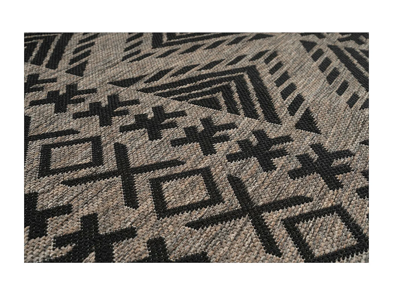 Tapis Ethnique à Poils Plats "Splash" Gris 160 x 230 cm