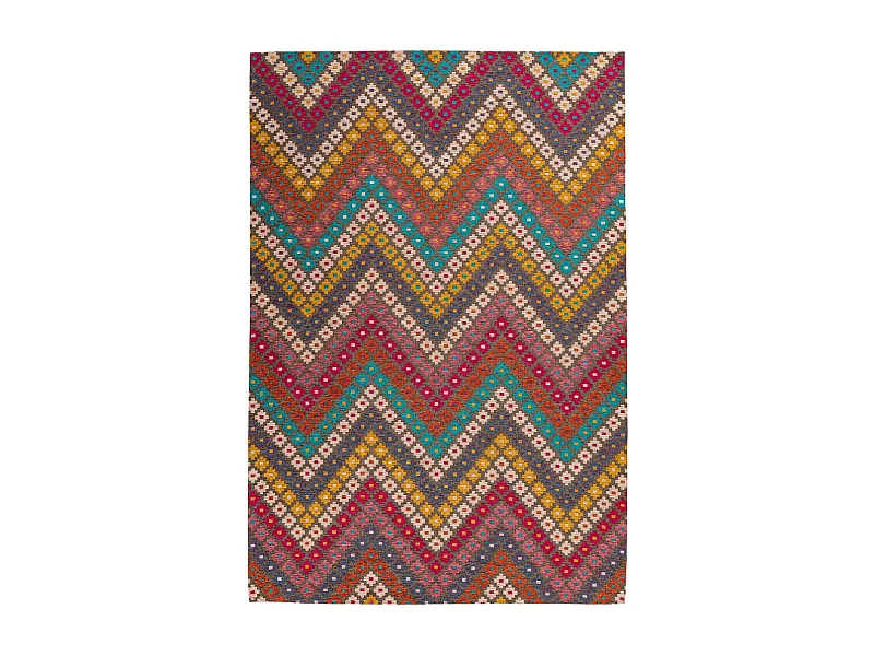 Tapis Tissé Imprimé "Primavera" Multicolore 80 x 150 cm