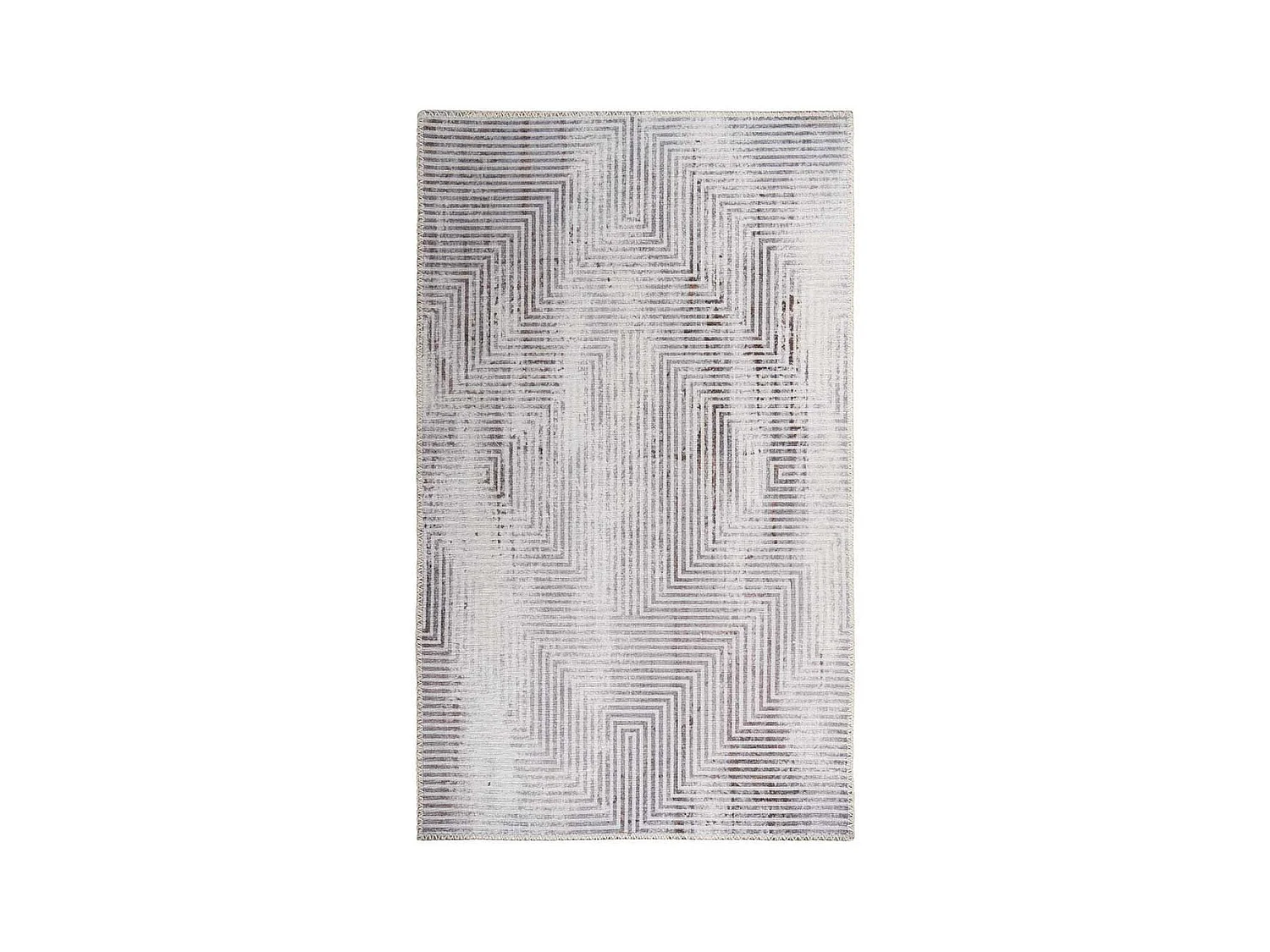 Tapis Tissé Imprimé à Poils Plats "Maya VI" Gris 120 x 180 cm