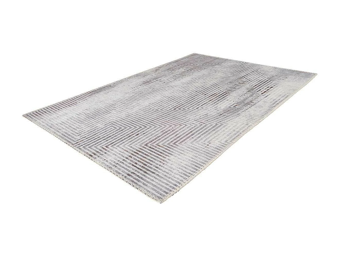 Tapis Tissé Imprimé à Poils Plats "Maya VI" Gris 120 x 180 cm