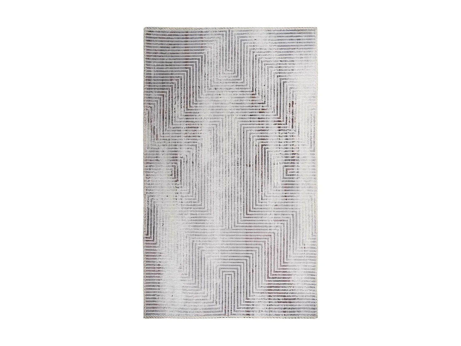 Tapis Tissé Imprimé à Poils Plats "Maya VI" Gris 120 x 180 cm