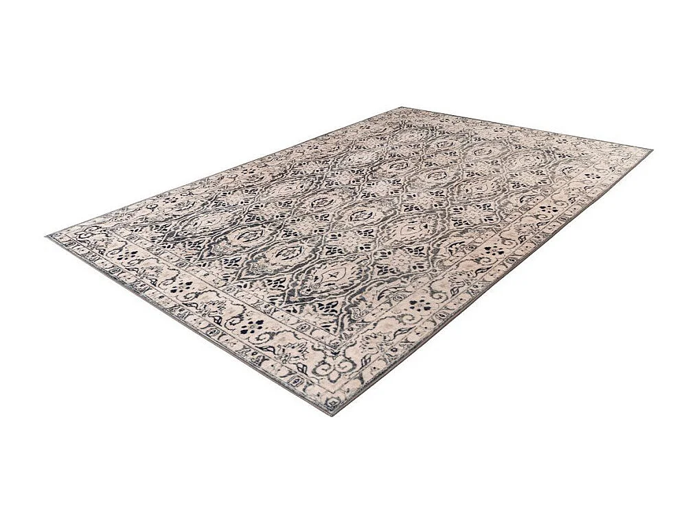 Tapis Tissé Rétro à Poils Ras "Saphira" Beige 80 x 150 cm