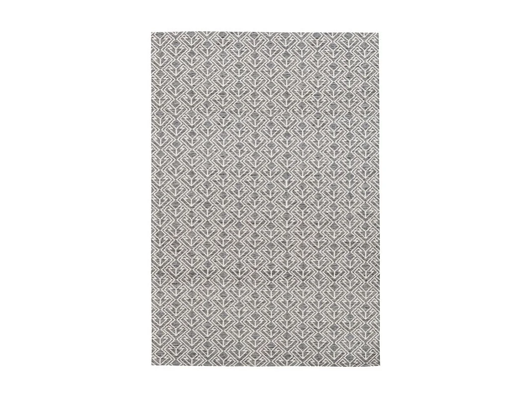 Tapis d'Extérieur Ethnique "Yoga" Gris & Crème 80 x 150 cm