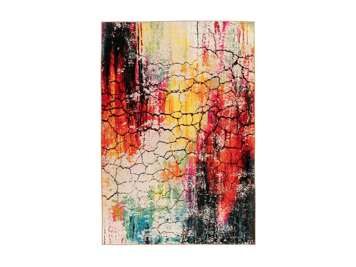 Tapis Tissé Doux à Poils Plats "Saphira" Multicolore 160 x 230 cm