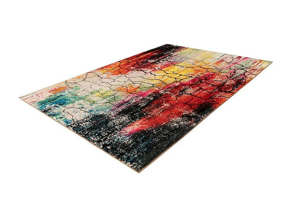 Tapis Tissé Doux à Poils Plats "Saphira" Multicolore 160 x 230 cm