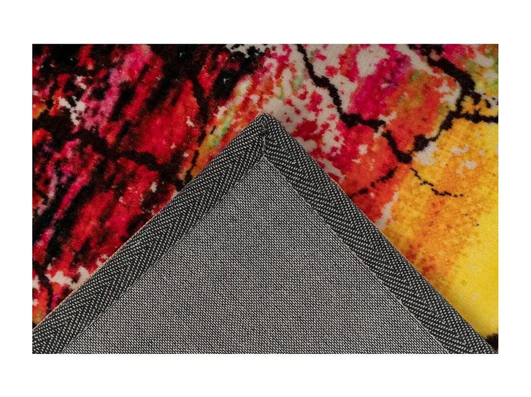 Tapis Tissé Doux à Poils Plats "Saphira" Multicolore 160 x 230 cm