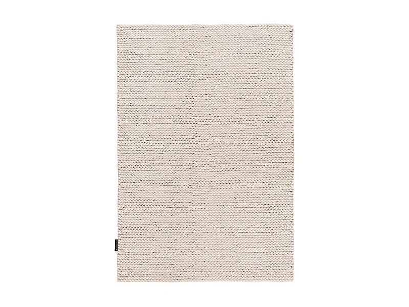 Tapis en Laine Tissé à la Main "Robbie" Crème 80 x 150 cm