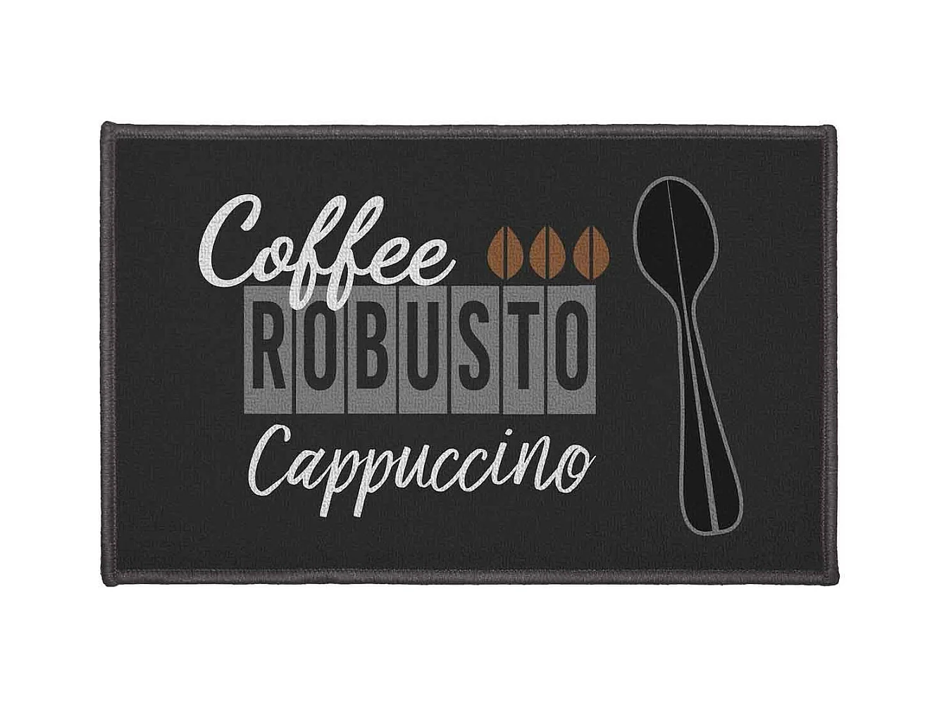 Tapis Déco Imprimé "Cappuccino" 50x80cm Marron