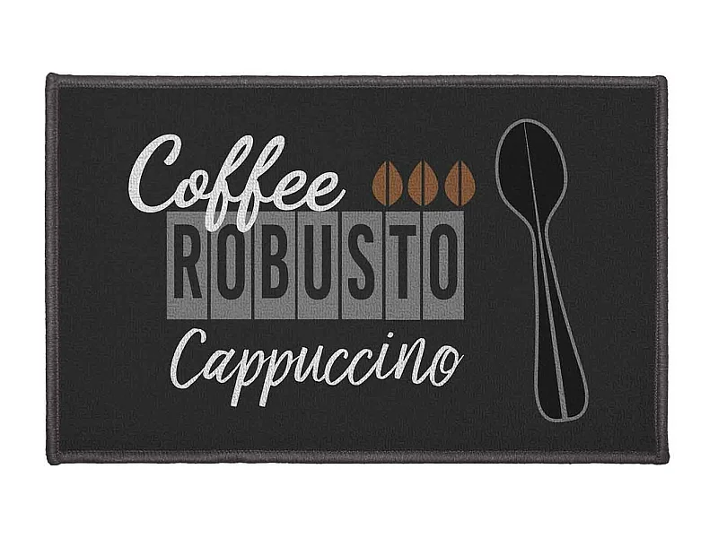 Tapis Déco Imprimé "Cappuccino" 50x80cm Marron