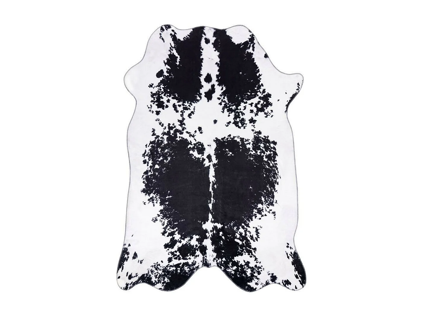 Tapis Imprimé Imitation Fourrure "Western" Noir 130 x 170 cm