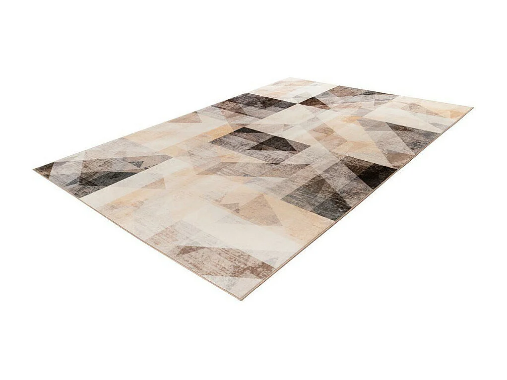 Tapis Tissé Vintage "Saphira" Gris & Beige 200 x 290 cm