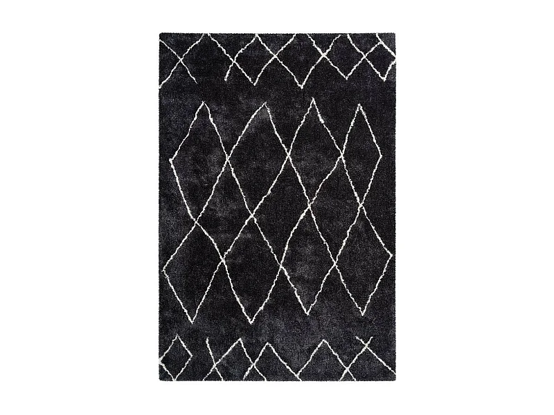 Tapis Motif Géométrique "Orlando" Anthracite 80 x 150 cm