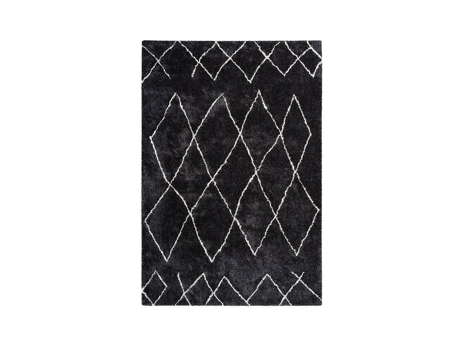 Tapis Motif Géométrique "Orlando" Anthracite 80 x 150 cm