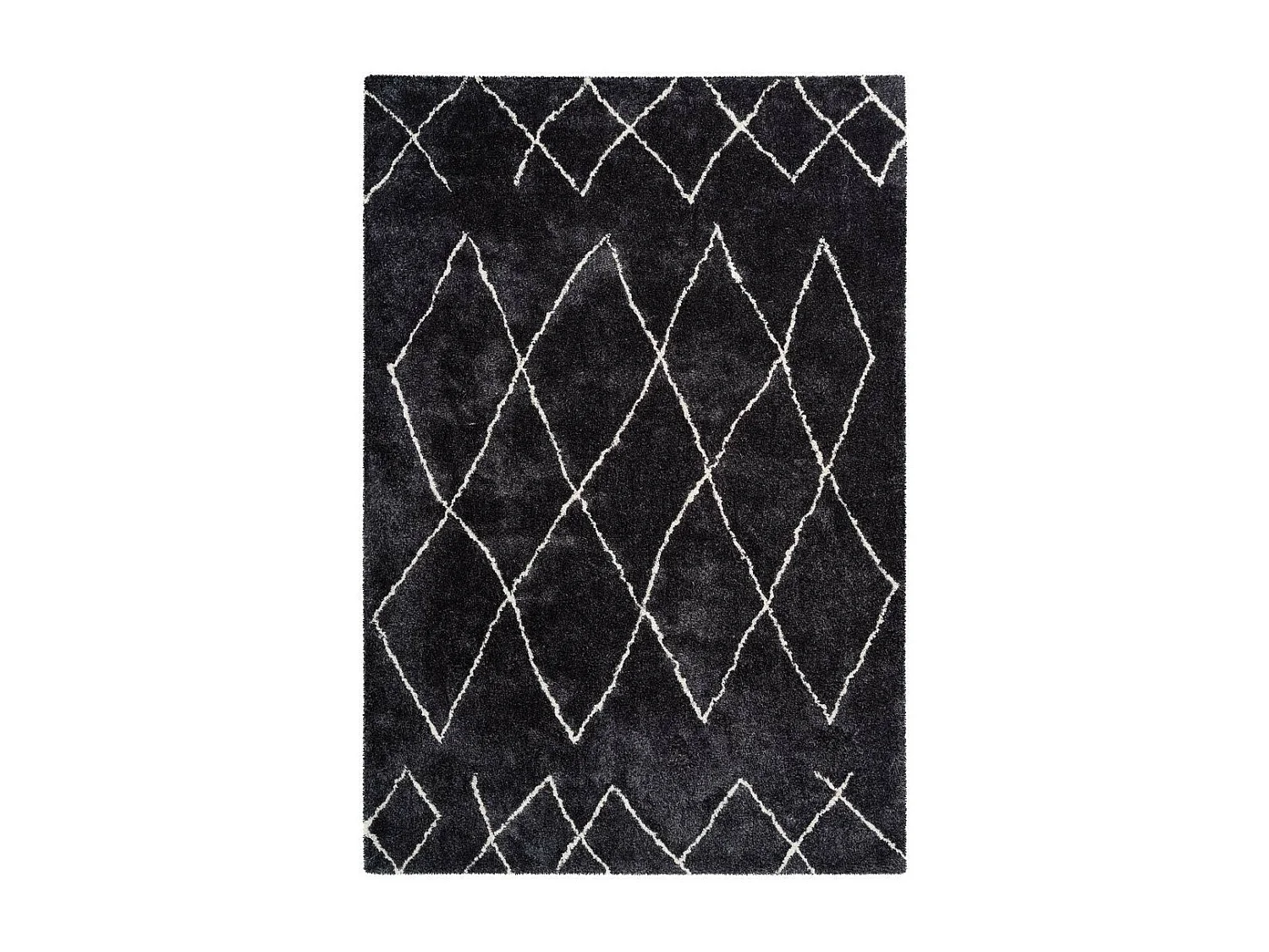 Tapis Motif Géométrique "Orlando" Anthracite 80 x 150 cm