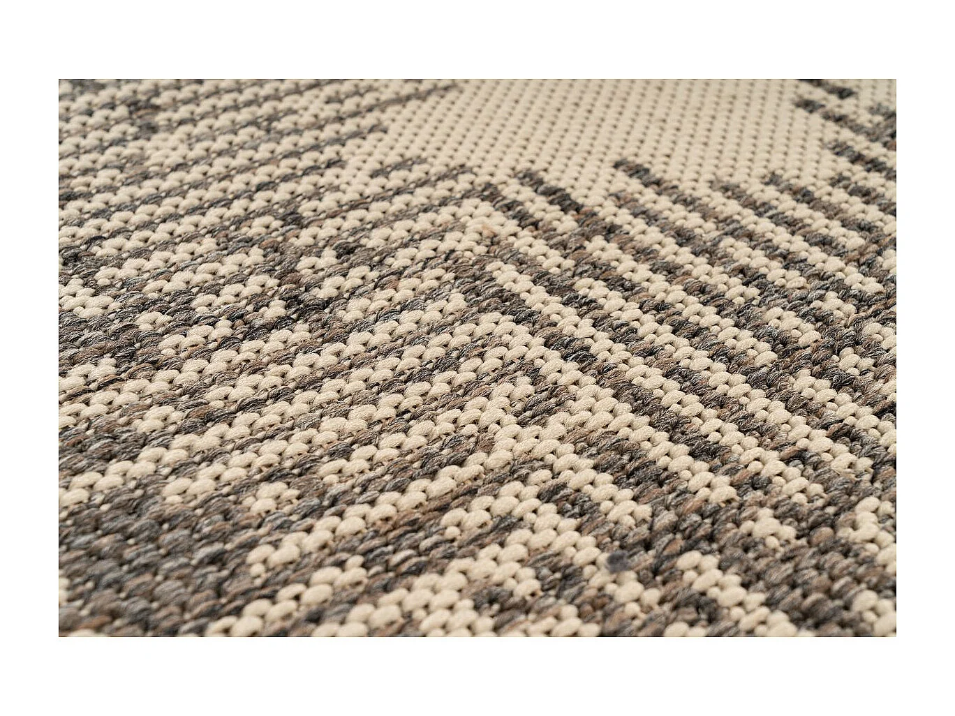 Tapis Imprimé à Poils Plats "Splash" Crème 80 x 150 cm