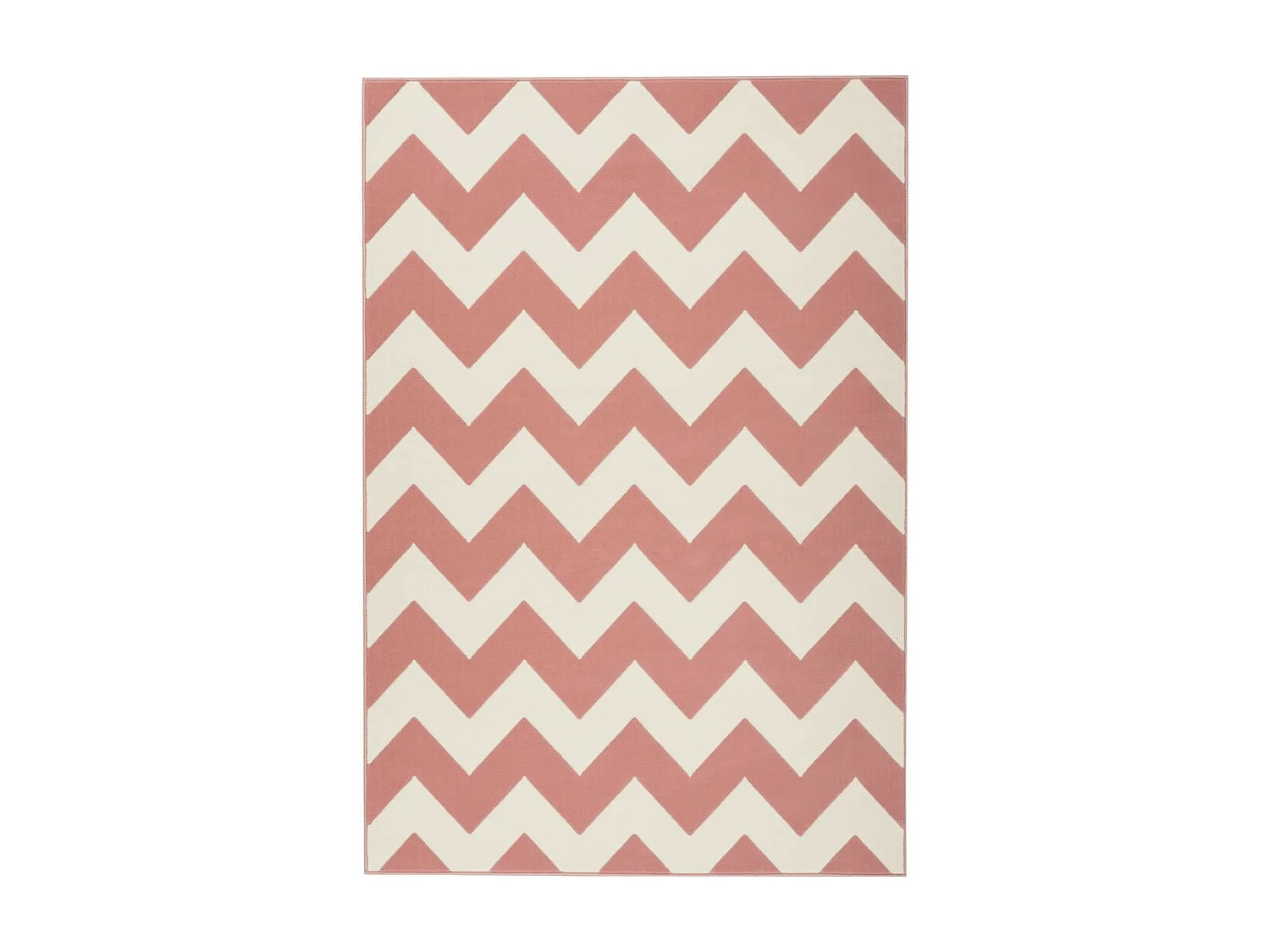 Tapis Géométrique à Poils Courts "Manolya" Rose 160 x 230 cm