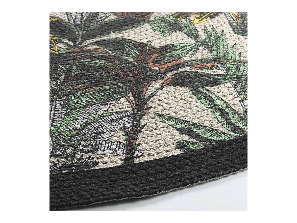 Tapis Déco à Pompons "Balinesia" 120cm Naturel