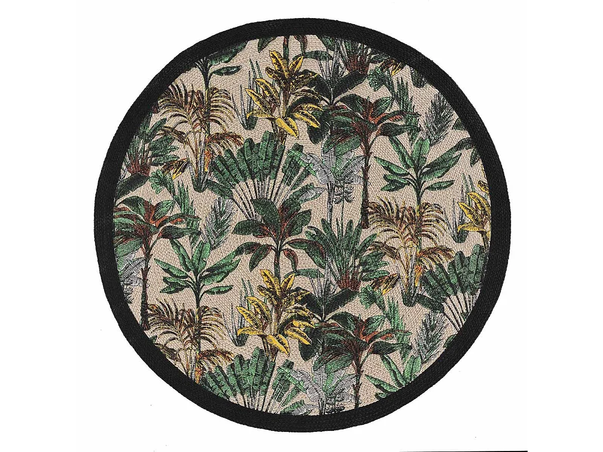 Tapis Déco à Pompons "Balinesia" 120cm Naturel