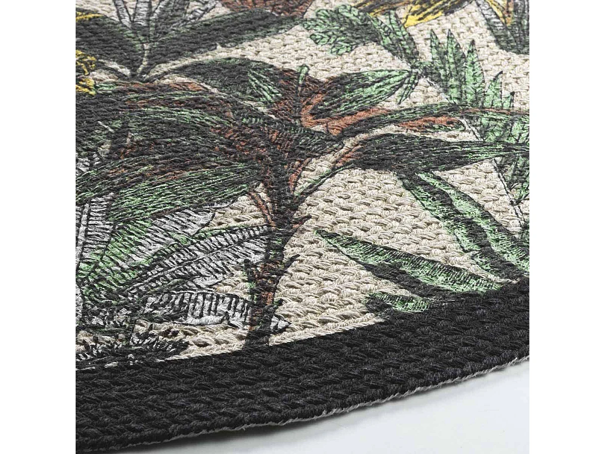 Tapis Déco à Pompons "Balinesia" 120cm Naturel