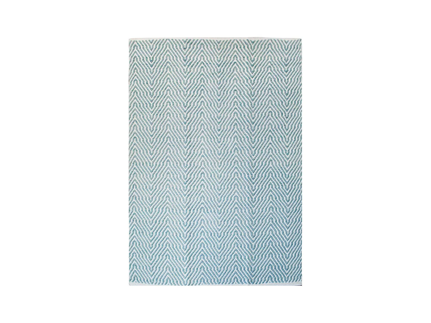 Tapis Rayé Fait Main "Aperitif" Turquoise 160 x 230 cm