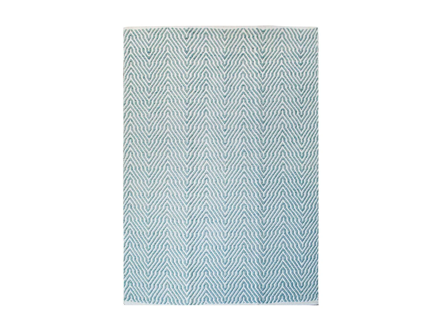 Tapis Rayé Fait Main "Aperitif" Turquoise 160 x 230 cm