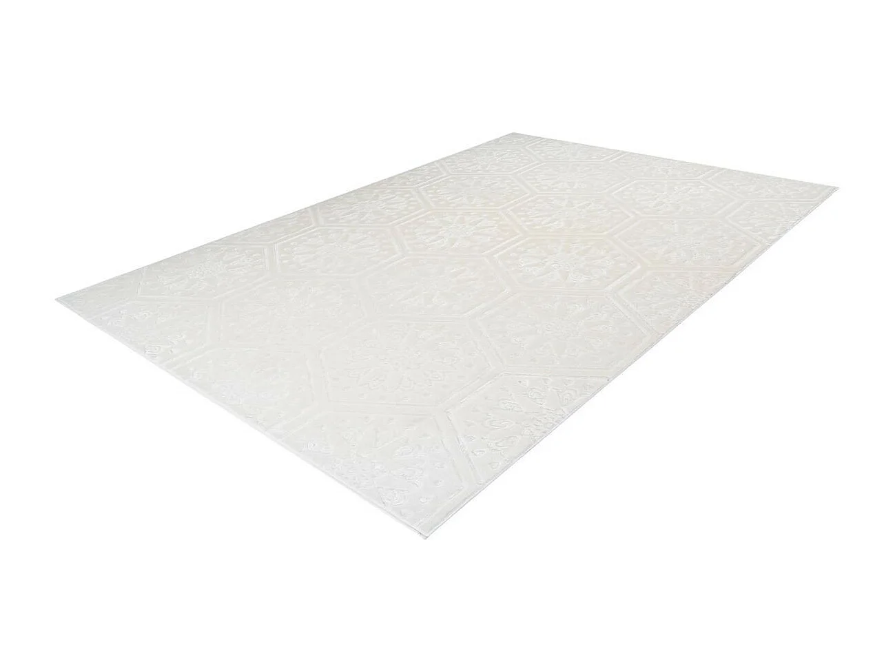 Tapis Moderne Fait Main "Monroe II" Blanc 80 x 300 cm