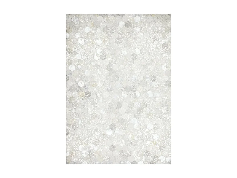 Tapis Tissé Effet Métallique "Spark" Gris & Argent 80 x 150 cm