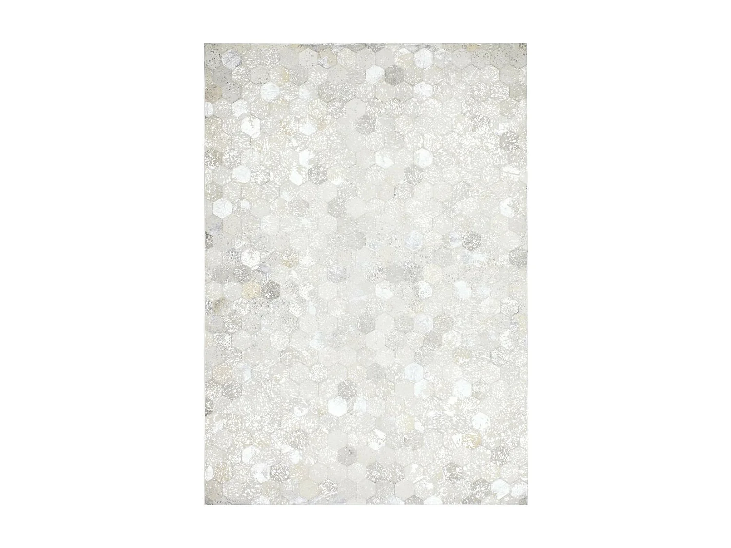 Tapis Tissé Effet Métallique "Spark" Gris & Argent 80 x 150 cm