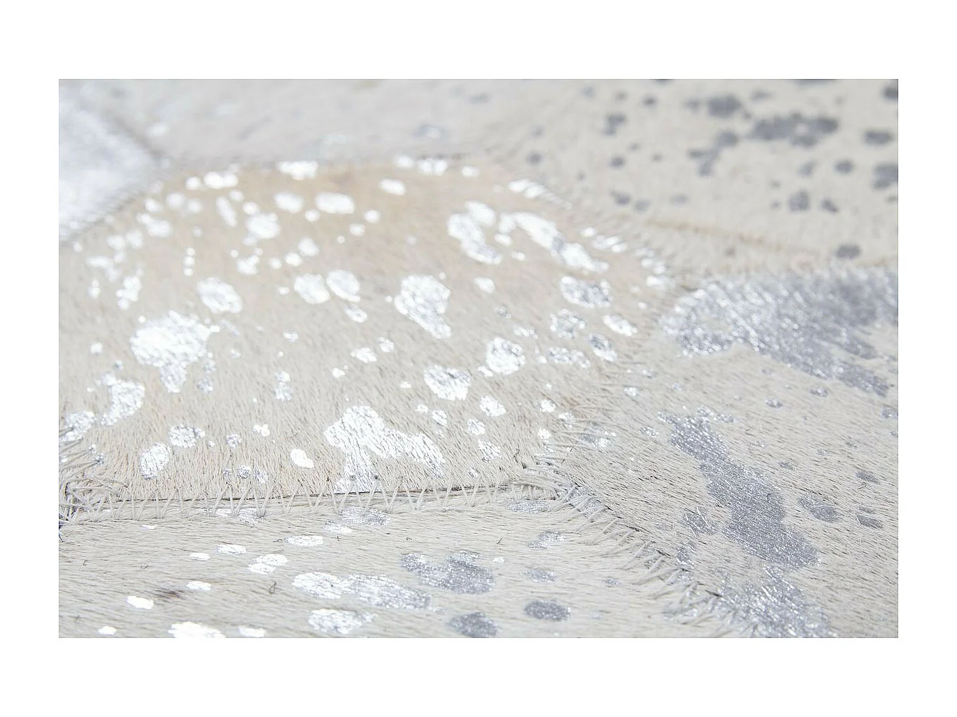 Tapis Tissé Effet Métallique "Spark" Gris & Argent 80 x 150 cm