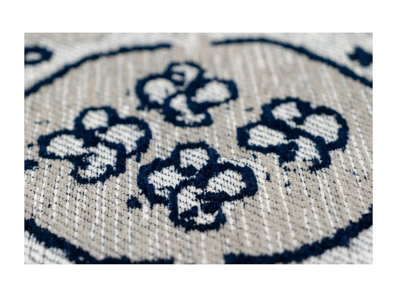 Tapis Imprimé Rétro "River" Gris & Noir 120 x 170 cm