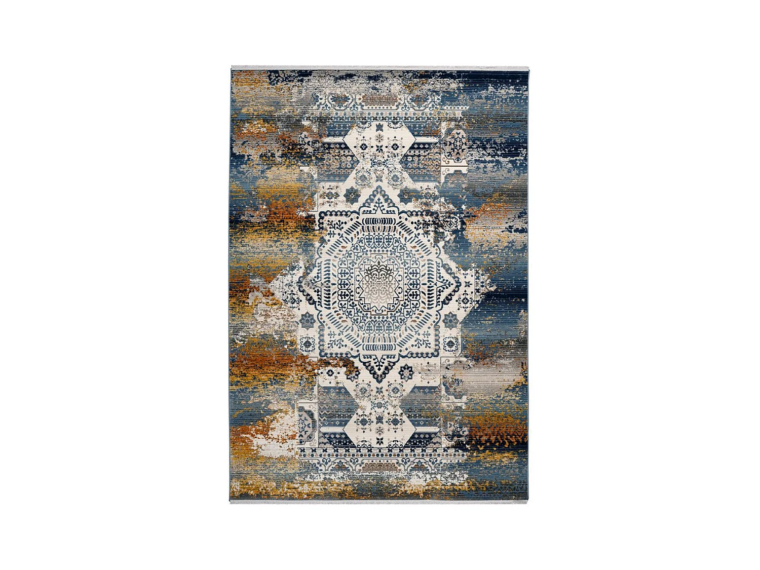 Tapis Oriental à Poils Courts "Anouk" Bleu 120 x 170 cm