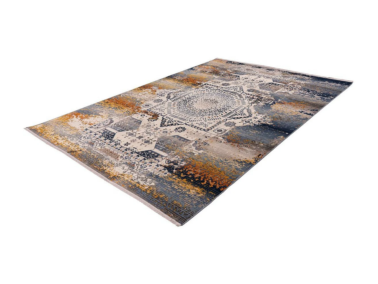 Tapis Oriental à Poils Courts "Anouk" Bleu 120 x 170 cm