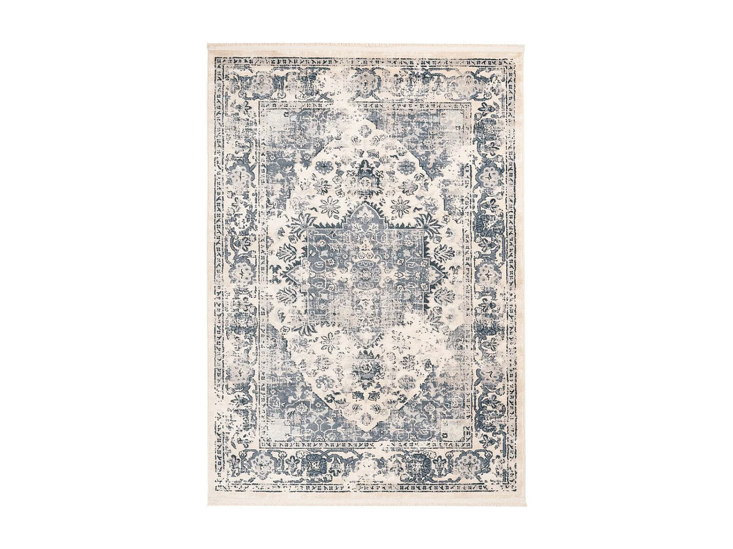 Tapis Motif Antique Délavé "Palace" Bleu 80 x 150 cm