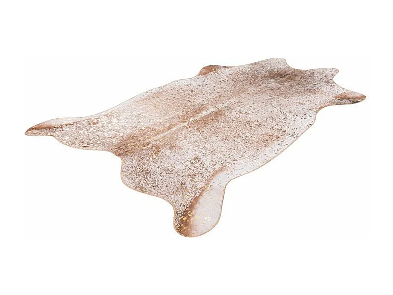 Tapis Imitation Fourrure "Western" Or & Marron Clair 160 x 220 cm