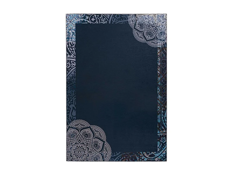 Tapis à Motifs Vintage "Medley" Bleu 130 x 190 cm
