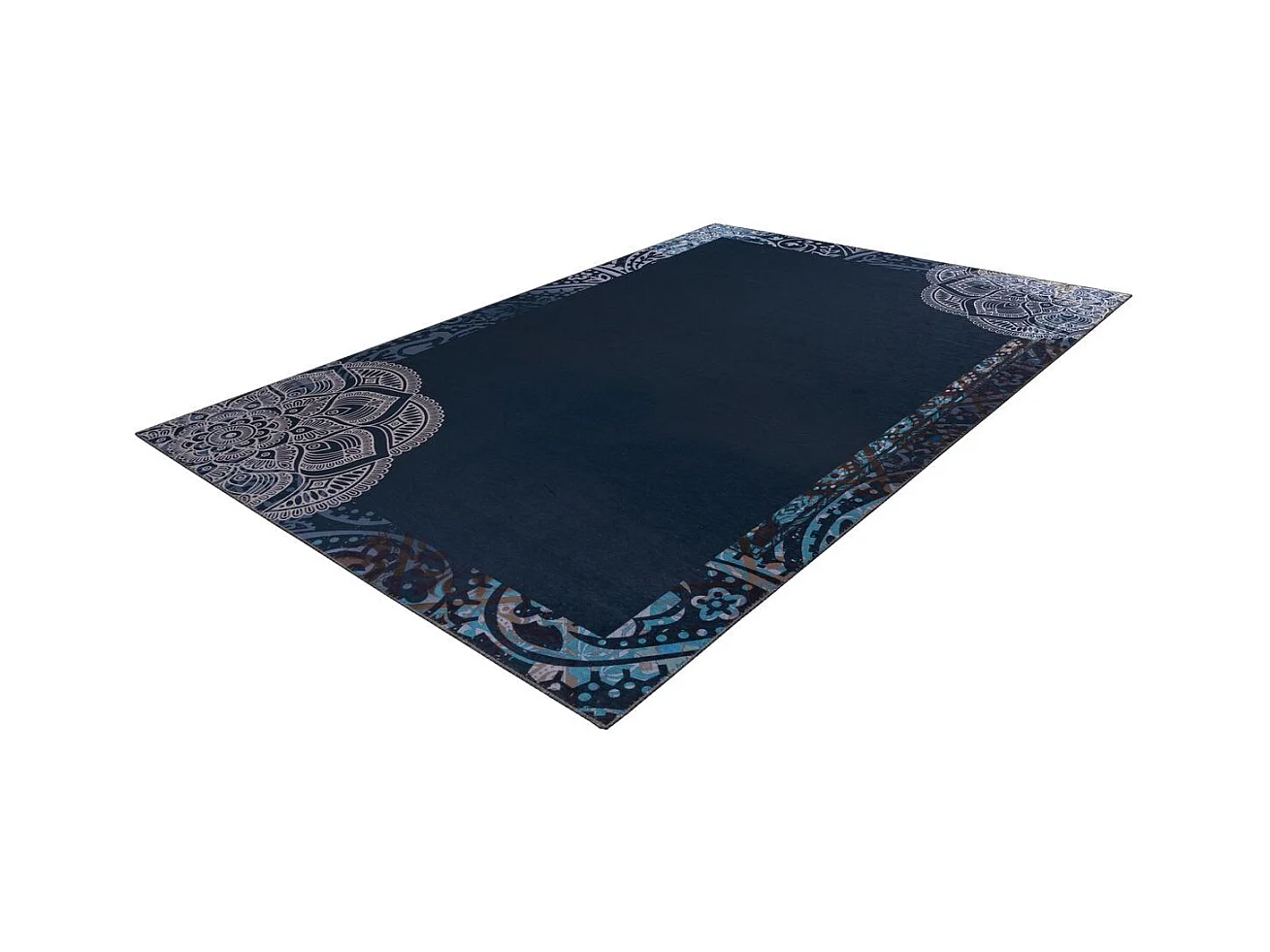 Tapis à Motifs Vintage "Medley" Bleu 130 x 190 cm