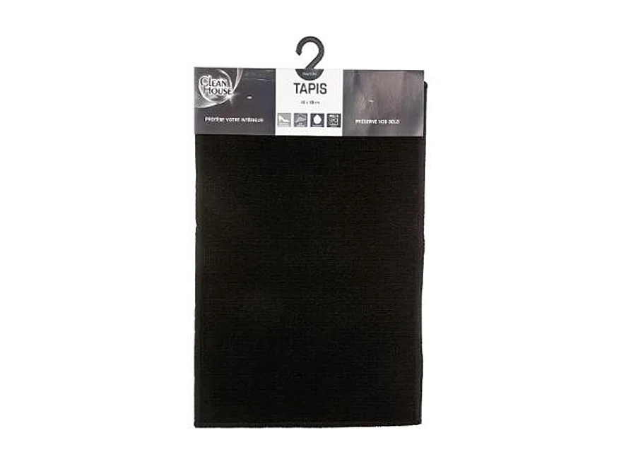 Tapis Uni Anti-dérapant "Protect" 40x60cm Noir