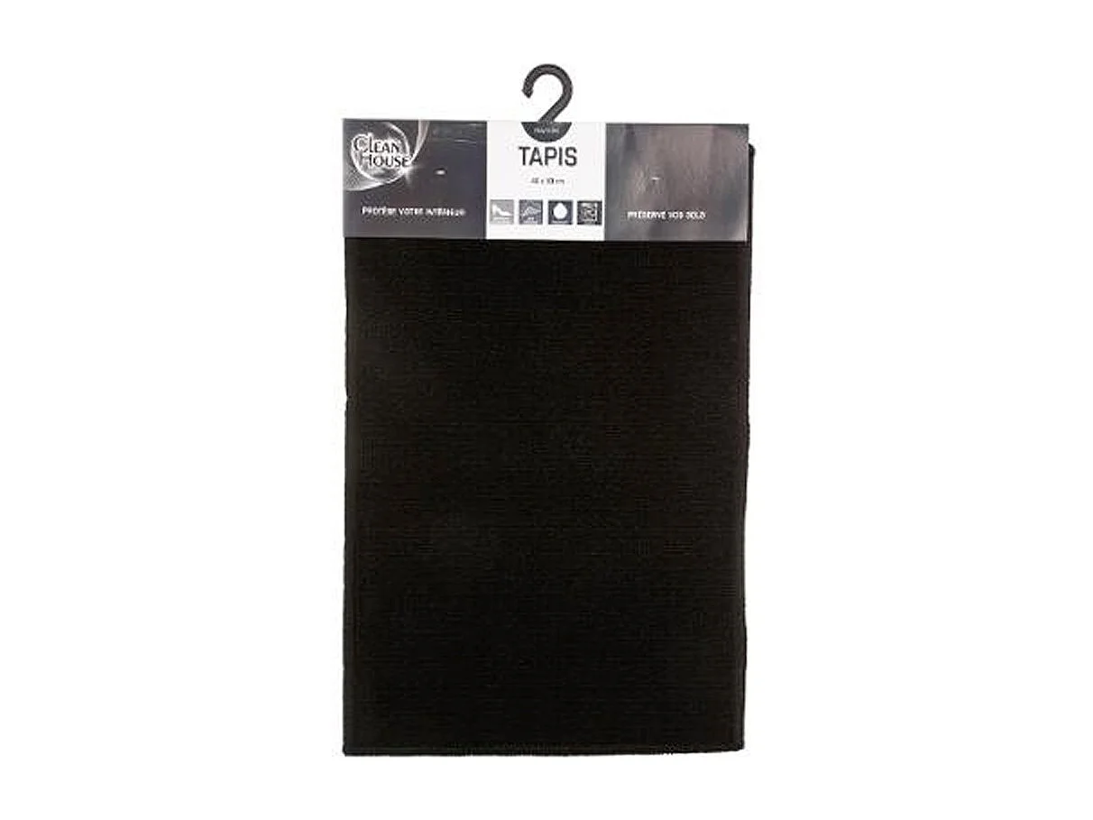 Tapis Uni Anti-dérapant "Protect" 40x60cm Noir
